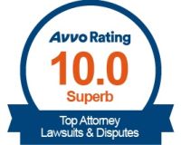 Avvo Rating 10.0 Superb Top Attorney Lawsuits & Disputes